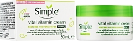 Fragrances, Perfumes, Cosmetics Vitamin Night Cream - Simple Kind To Skin Vital Vitamin Cream