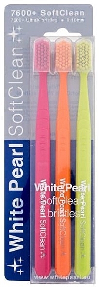 Toothbrush Set, 3 pieces - VitalCare White Pearl SoftClean 7600 — photo N1