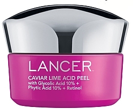 Fragrances, Perfumes, Cosmetics Face Peeling - Lancer Caviar Lime Acid Peel with 10% Glycolic Acid + 10% Phytic Acid + Retinol