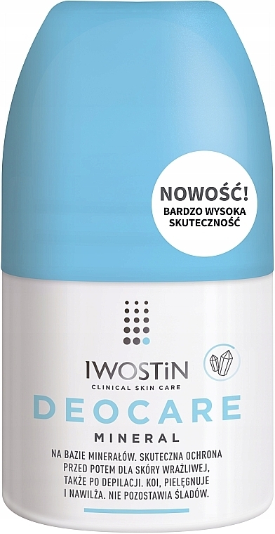 Antiperspirant for Sensitive Skin with Minerals - Iwostin Deocare Mineral Roll-On — photo N2