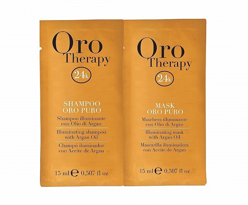 Sample Set - Fanola Oro Therapy Shampoo+Mask (sh/15ml + h/mask/15ml) — photo N1