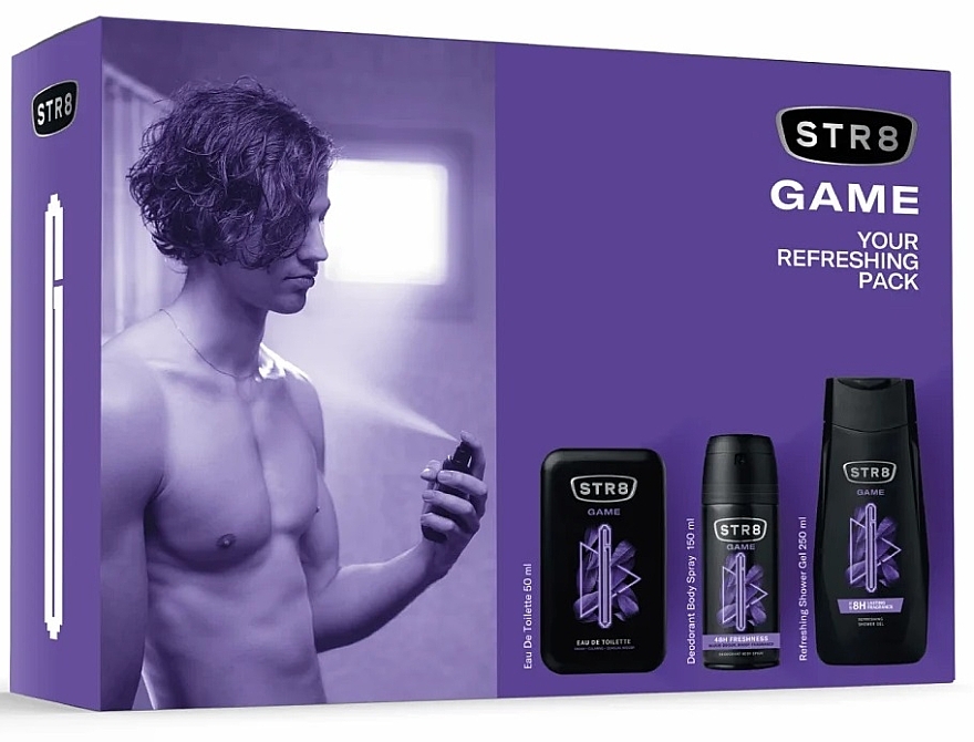 STR8 Game - Set (edt/50 ml + deo/150 ml + sh/gel/250 ml) — photo N1