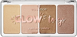 Fragrances, Perfumes, Cosmetics Highlighter Palette - Essence Glow To Go Highlighter Palette 