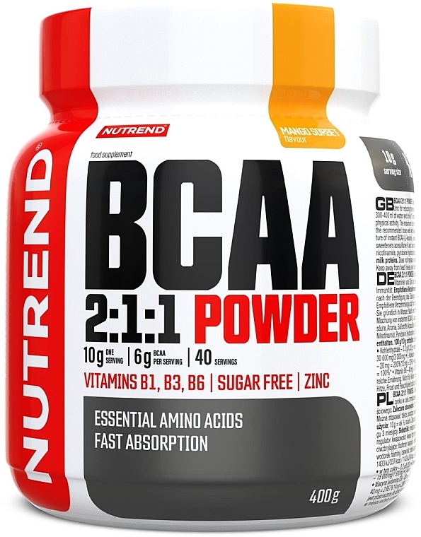 Mango Sorbet Amino Acid - Nutrend BCAA 2:1:1 Powder Mango Sorbet — photo N1