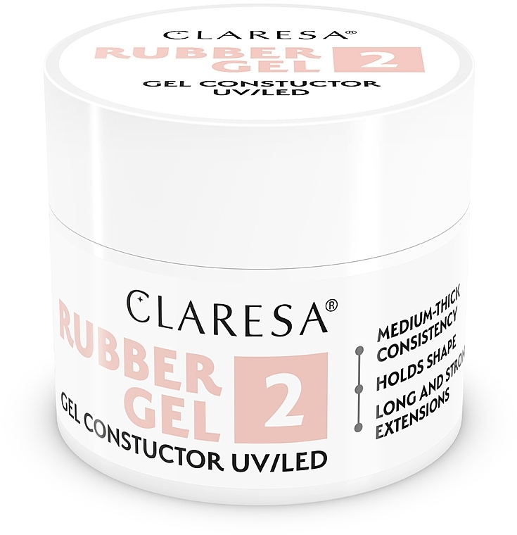 Nail Extension Gel, 90 g - Claresa Rubber Gel — photo N1