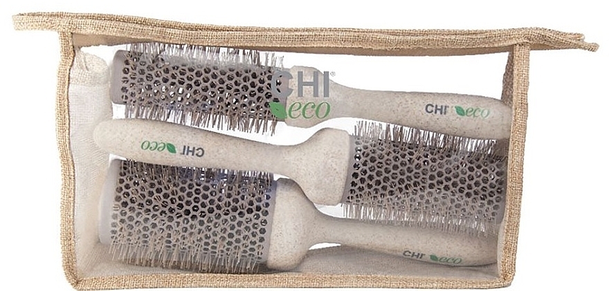 Hair Brush Set - Chi Eco (brush/3pc + bag) — photo N1
