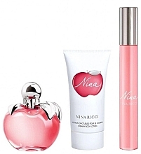 Fragrances, Perfumes, Cosmetics Nina Ricci Nina - Set (edt/80ml + edt/roll/10ml + lot/75ml)