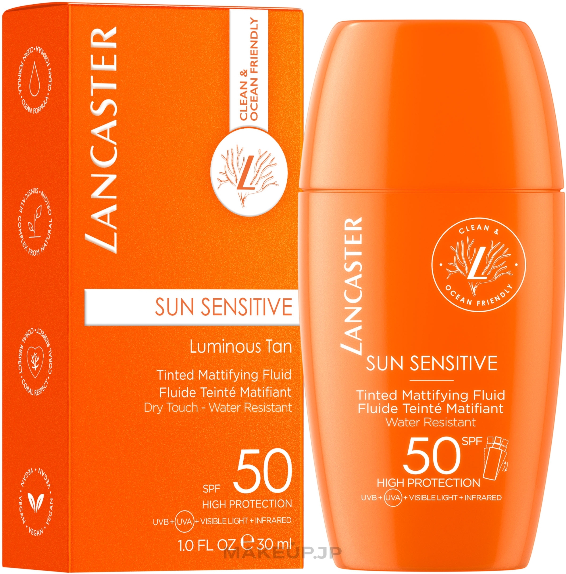 Tinted Mattifying Fluid - Lancaster Sun Sensitive Tinted Mattifying Fluid SPF50 — photo 30 ml