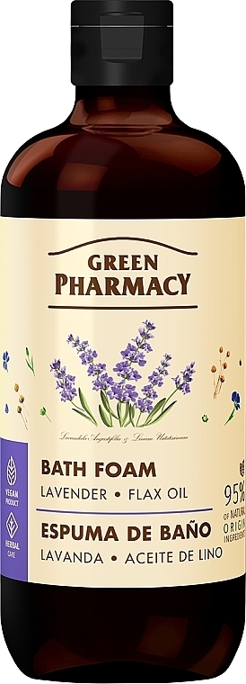 Lavender & Flax Oil Bath Foam - Green Pharmacy — photo N1