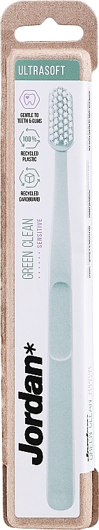 Toothbrush, ultra soft, light green - Jordan Green Clean Ultrasoft — photo N1