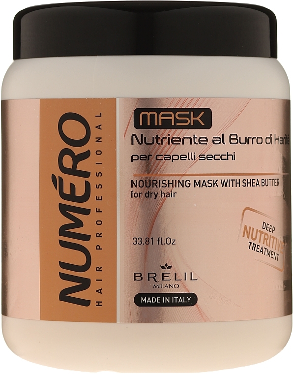 Shea Butter & Avocado Hair Mask - Brelil Numero Nourishing Cream With Shea Butter — photo N3