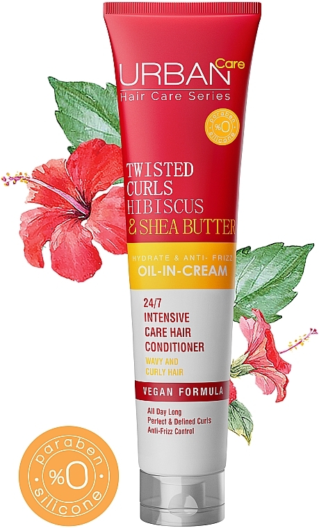 Hibiscus & Shea Butter Hair Oil-in-Cream - Urban Pure Twisted Curls Hibiscus & Shea Butter Oil In Cream — photo N3