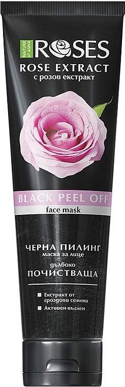 Facial Black Peel-Off Mask - Nature of Agiva Roses Black Peel Off Face Mask — photo N1