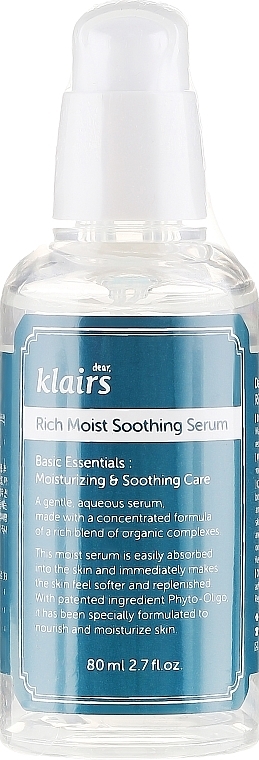 Moisturizing & Softening Face Serum - Klairs Rich Moist Soothing Serum — photo N2