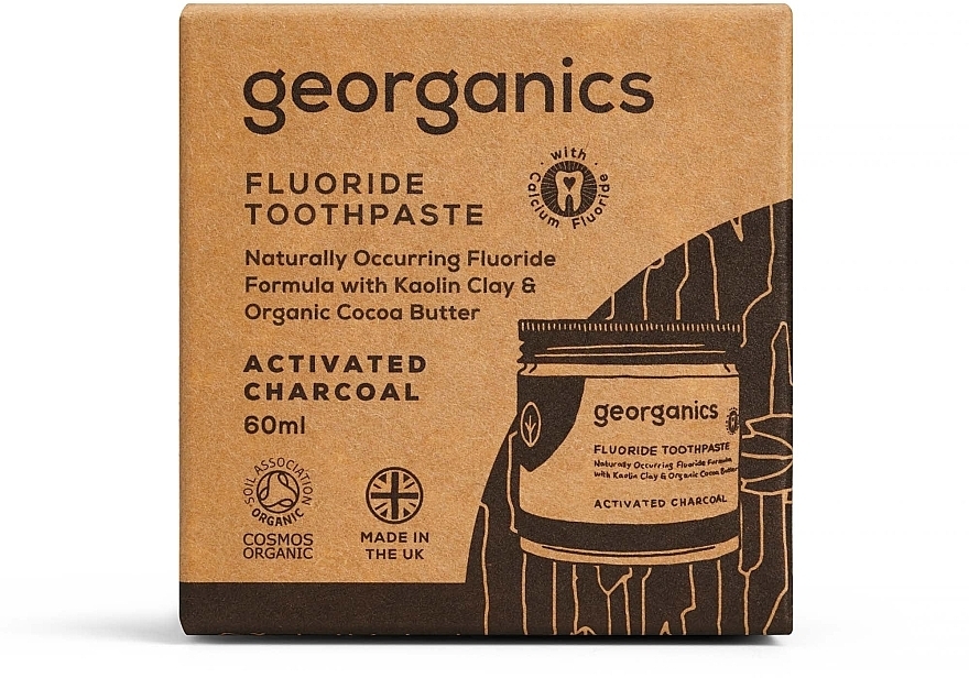 Natural Fluoride Toothpaste - Georganics Activated Charcoal Fluoride Toothpaste — photo N4