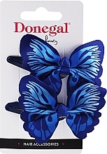 Fragrances, Perfumes, Cosmetics Claw Clip, FA-5667+1, blue butterflies - Donegal