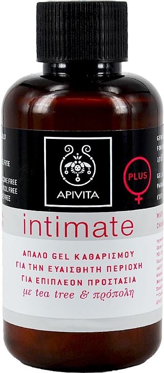 Intimate Gel Wash "Enhanced Protection" - Apivita Intimate Gentle Cleansing Gel Tea Tree Propolis  — photo N1
