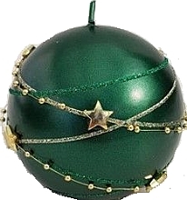 Fragrances, Perfumes, Cosmetics Green Decorative Candle, ball 8 cm - Artman Christmas Garland