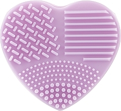 Brush Cleaner "Heart", purple - Ilu Brush Cleaner Purple — photo N1