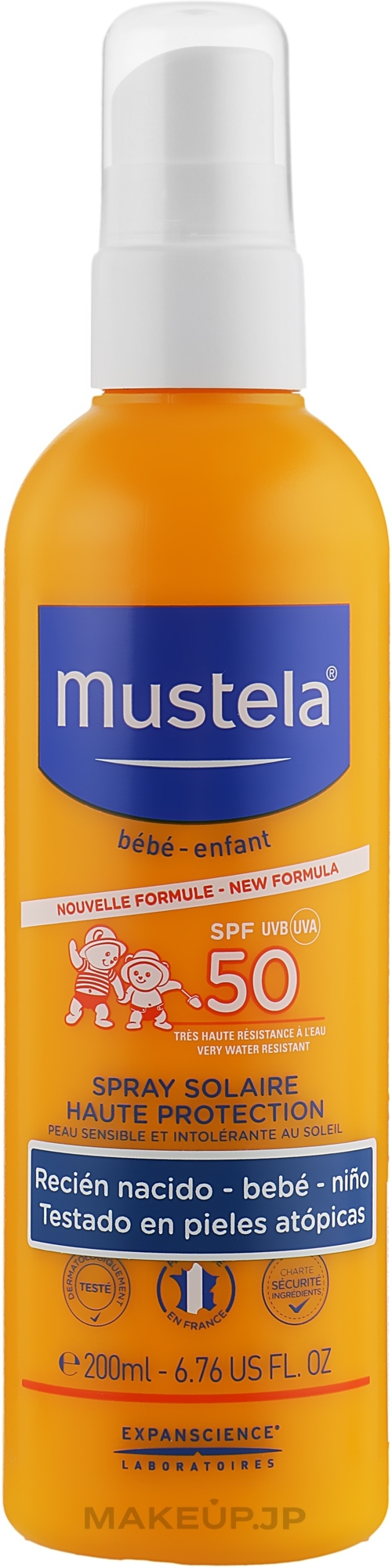 Face & Body Sun Spray - Mustela Bebe High Protection Sun Spray SPF 50 — photo 200 ml