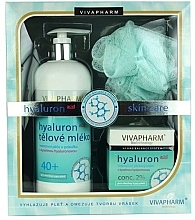 Fragrances, Perfumes, Cosmetics Set - Vivaco Vivapharm Hyaluronic Acid (f/cr/50ml + b/lot/400ml + washcloth)