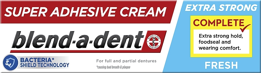 Dentures Adhesive Cream - Blend-A-Dent Super Adhesive Cream Fresh Complete  — photo N1