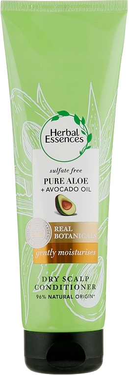 Sulfate-Free Conditioner - Herbal Essences Pure Aloe + Avocado Oil Dry Scalp Conditioner — photo N1