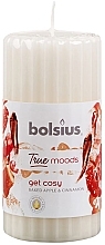 Fragrances, Perfumes, Cosmetics Scented Candle "Apple and Cinnamon", 120/58mm - Bolsius True Moods Candle