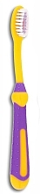 Kids Toothbrush, soft, 3+ years, yellow and purple - Wellbee — photo N1