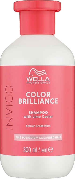 Color Protection Shampoo for Colored & Natural Hair - Wella Professionals Invigo Brilliance Fine Hair Shampoo — photo N2