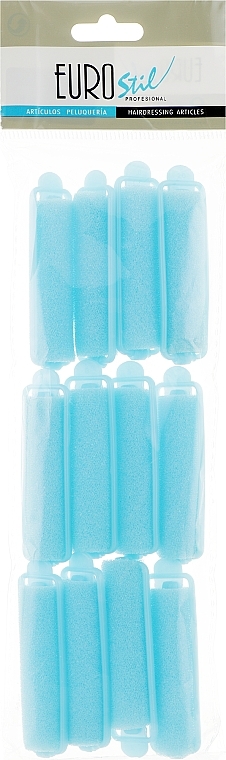 Hair Curlers, 12 pcs, blue - Eurostil — photo N1