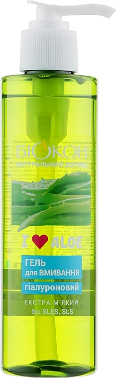 Hyaluronic Cleansing Gel "I Love Aloe" - Biokon — photo N1