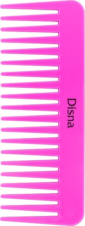 Wide Hair Comb PE-29, 15.8 cm, pink - Disna — photo N1