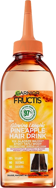 Smoothing Conditioner - Garnier Fructis Hair Drink Pineapple — photo N1