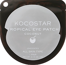 Fragrances, Perfumes, Cosmetics Hydrogel Eye Patches "Tropical Fruit. Coconut" - Kocostar Tropical Eye Patch Coconut