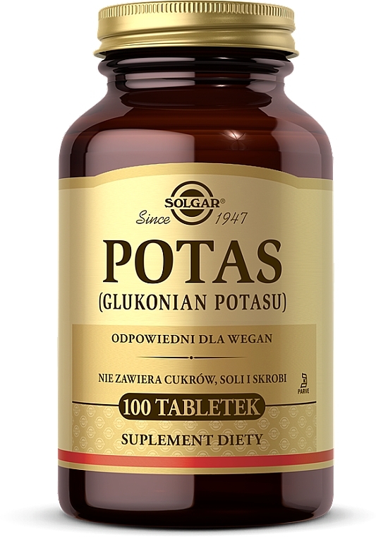 Dietary Supplement "Potassium", 90 mg - Solgar Potassium — photo N1