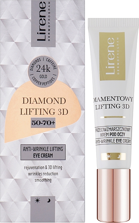 Anti-Wrinkle Eye Cream - Lirene Diamentowy Lifting 3D Eyes — photo N2