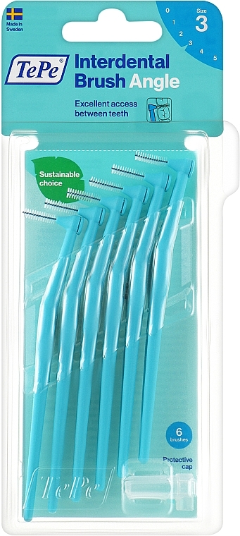 Interdental Brush - TePe Interdental Brushes Angle Blue 0,6mm  — photo N1