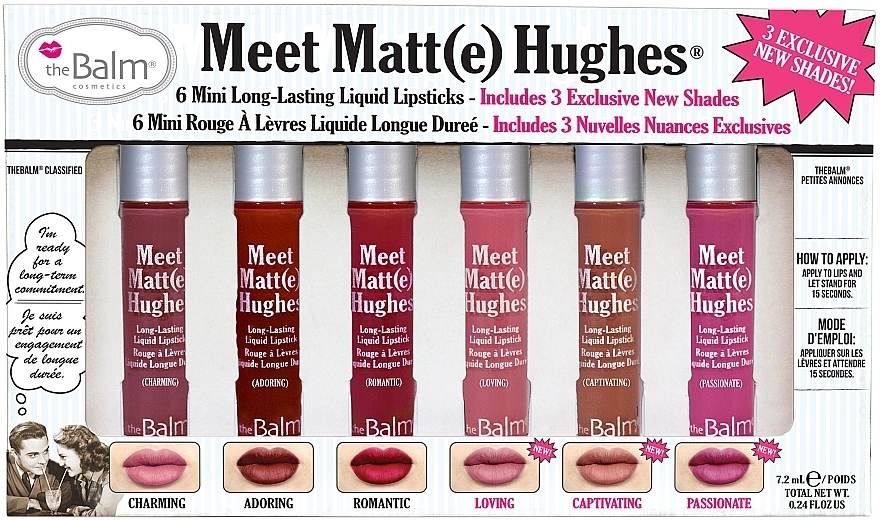 Mini Liquid Matte Lipsticks (lipstick/6x1.2ml) - theBalm Meet Matte Hughes Mini Kit 03 — photo N1