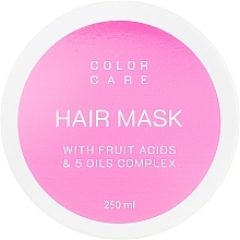 Fragrances, Perfumes, Cosmetics Mask for Colour-Treated Hair - Looky Look Color Care Hair Mask With Fruit Acids & 5 Oils Complex