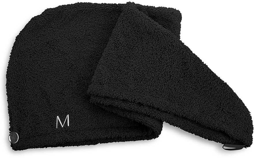 Hair Drying Turban Towel, black - MAKEUP — photo N2
