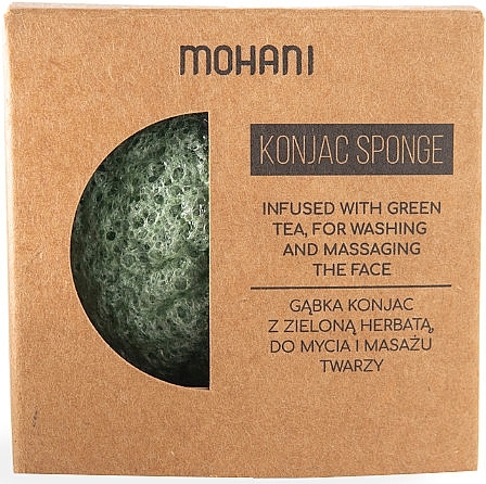 Konjac Green Tea Cleansing Sponge - Mohani Natural Konjac Green Tea Cleansing Sponge — photo N8