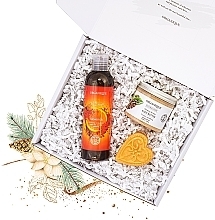 Fragrances, Perfumes, Cosmetics Set "Warming Coffee" - Organique (sh/gel/250ml + b/butter/200ml + soap/55g)