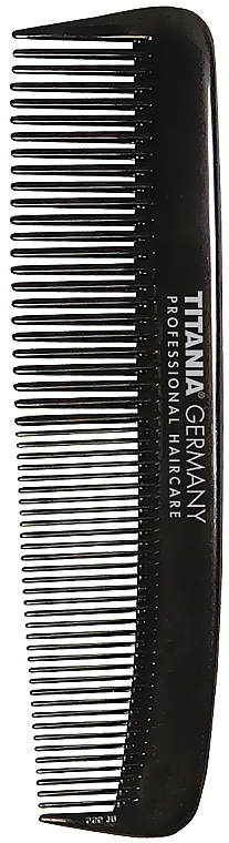 Men Pocket Hair Comb, 12,5 cm, black - Titania Havannah — photo N1