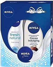 Fragrances, Perfumes, Cosmetics Set - NIVEA Cocoa Indulging Body Lotion Kit (lot/250ml + deo/150ml + cr/30ml)