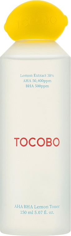 Lemon Toner with AHA and BHA Acids and Vitamin C - Tocobo AHA BHA Lemon Toner — photo N1