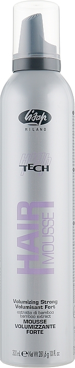 Strong Hold Hair Styling Foam - Lisap High Tech Mousse Volumizing Strong — photo N1