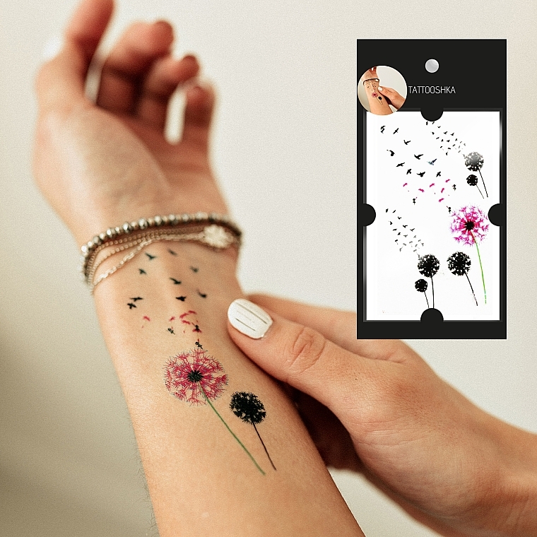 Temporary Tattoo 'Dandelions' - Tattooshka — photo N4