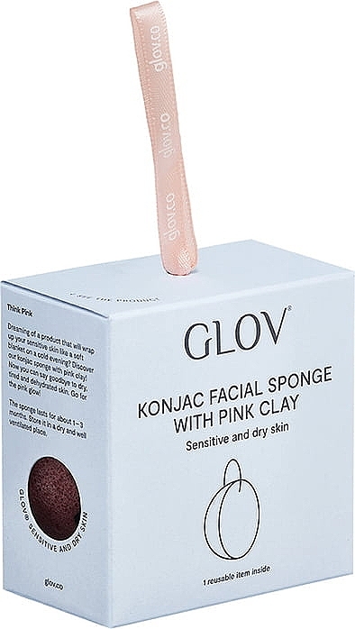 Pink Clay Face Sponge - Glov Konjac Facial Sponge With Pink Clay — photo N4