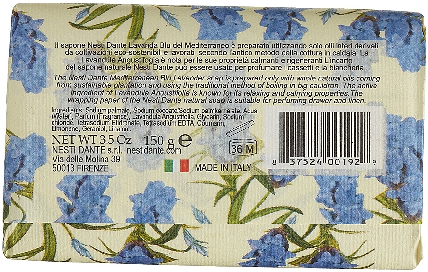 Mediterranean Blue Soap - Nesti Dante Lavanda Blu del Mediterraneo Soap — photo N2